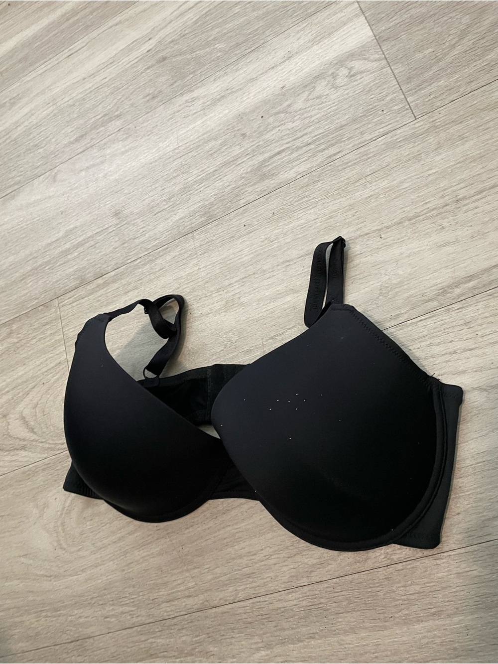 Juicy Couture Black T-Shirt Bra with Smooth Molded Cups